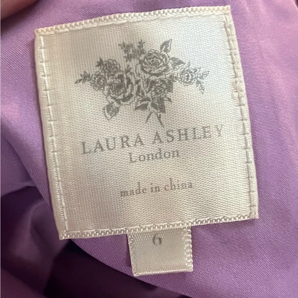 Laura Ashley London girls lined & layered lavender dress Sz 6 tulle